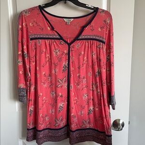 Lucky Brand women’s multicolor plus size BoHo tunic EUC